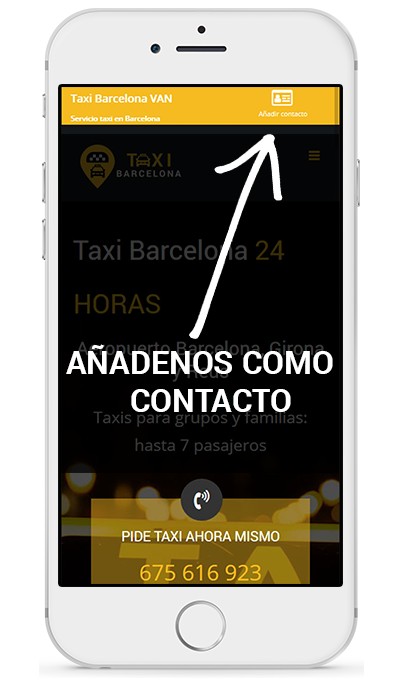 Servicio taxi Barcelona VAN - 24 horas 365 días - Taxis tipo VAN